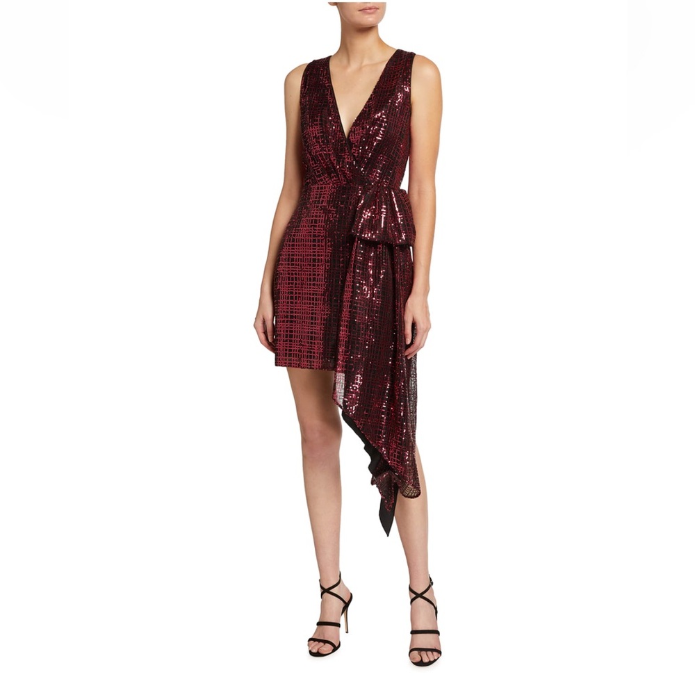 NWT from Neiman Marcus One33 Social Sequin Side-Bow Cocktail Dress